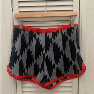 These are a super light weight short with a side zipper closure.